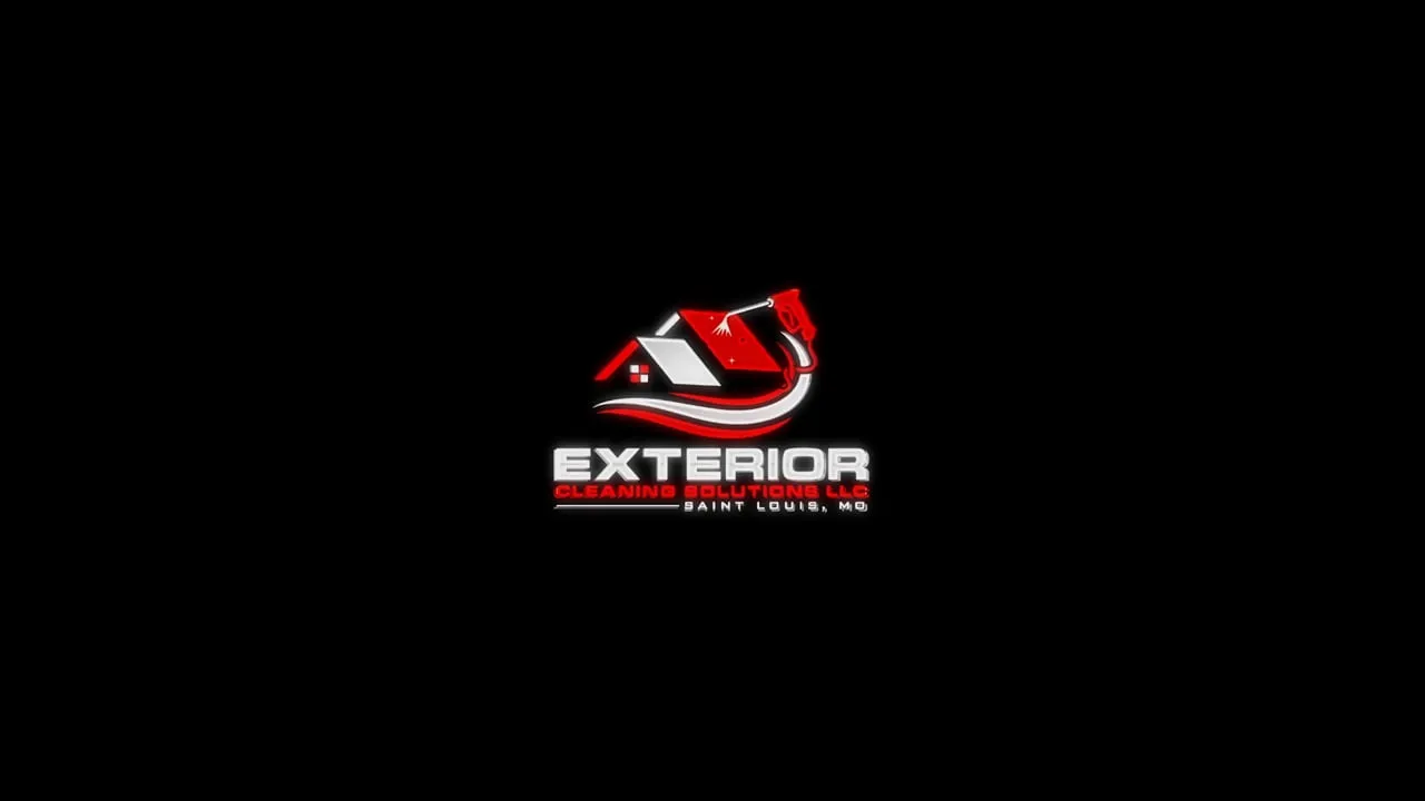 Exterior Cleaning Solutions of St. Louis brand video title card with the red company logo on black
